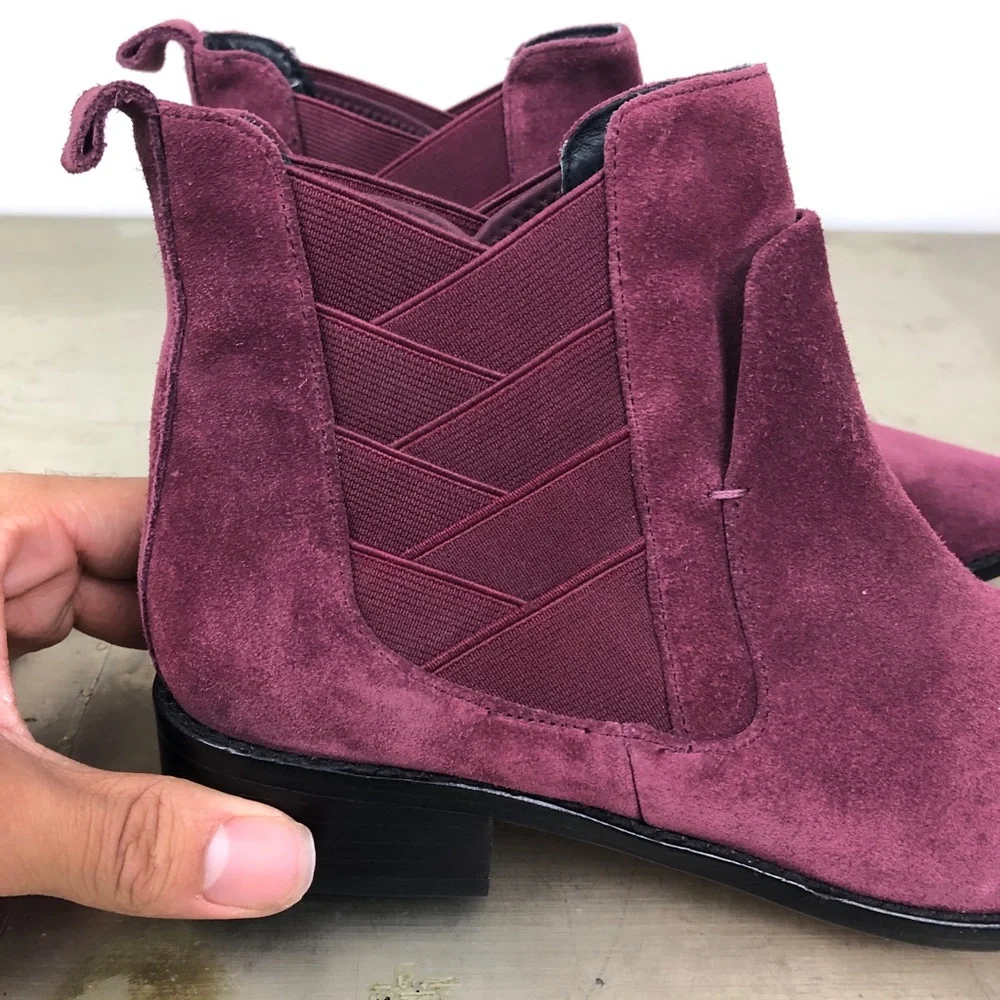 Rebecca Minkoff Maroon Jacy Ankle Boots